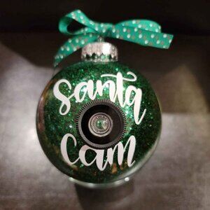 Santa's Always Watching  Santa Cam Hand Crafted ornament